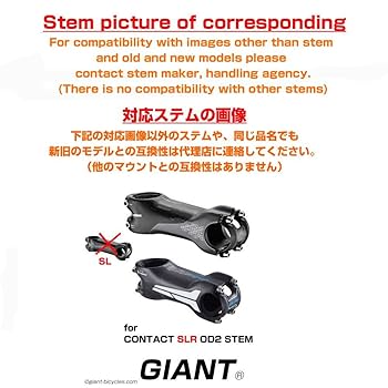 GIANT (ジャイアント) コンタクト SLR ステム レックマウント付 Amazon | [レックマウント]GIANT (CONTACT SLR OD2 STEM) 専用